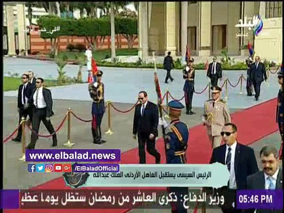 الرئيس السيسي يستقبل ملك الأردن بمطار القاهرة ا...