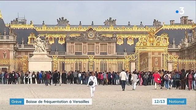 Grève : la baisse de fréquentation du château de Versailles
