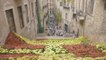 Flores transformam ruas de Girona em museu a céu aberto