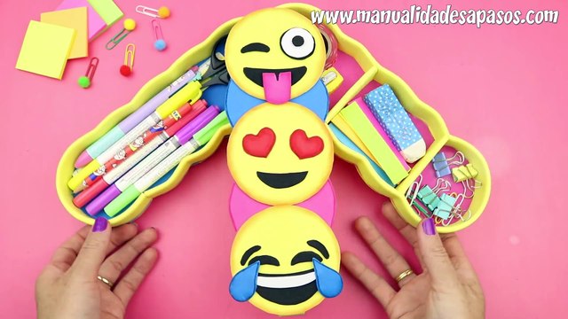 5 DIY SCHOOL SUPPLIES EMOJIS - Back to School - aPasos Crafts DIY