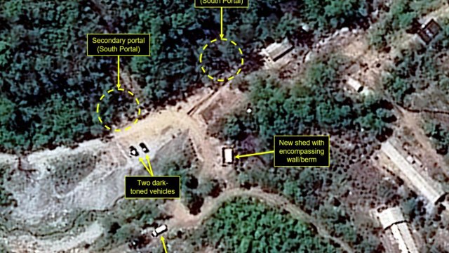 38노스 풍계리 핵실험장 폭파 장면 관측용 전망대 완공 / YTN