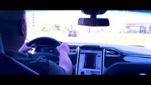 Tesla Model S P85 Race in Traffic | Тесла Модел С P85 в городе. Шашки в потоке