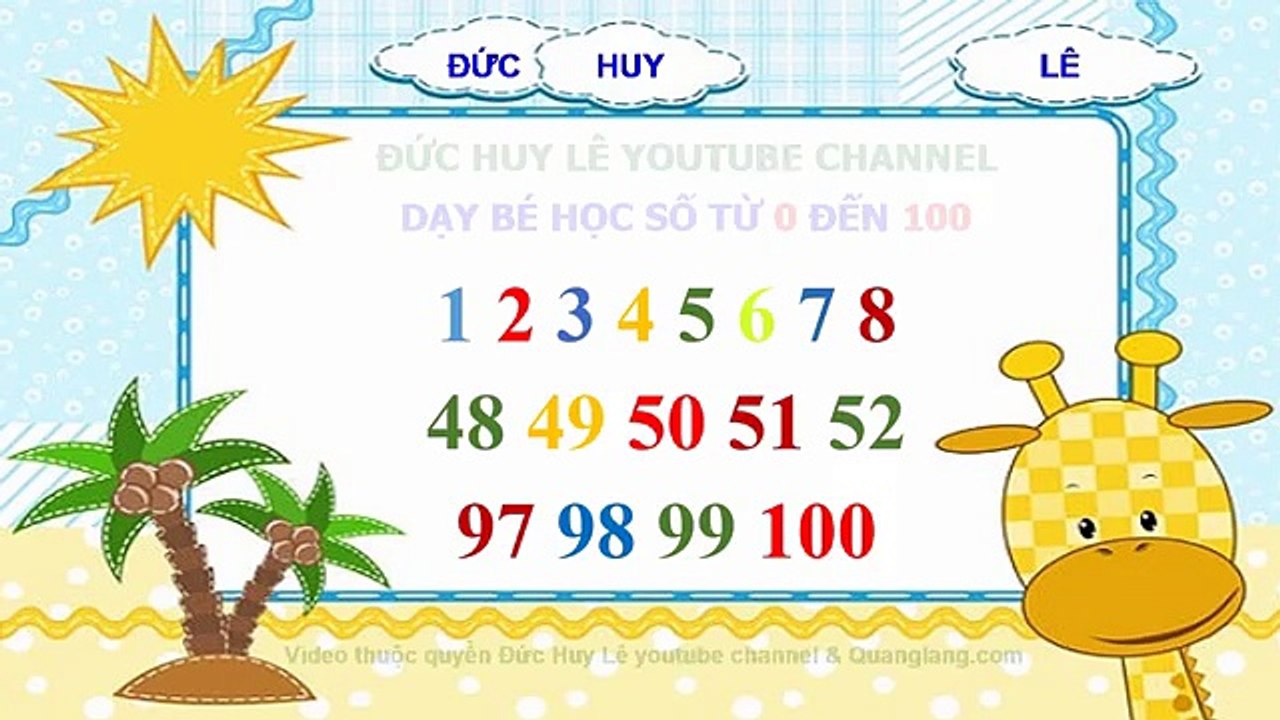 Dạy bé học số từ 1 đến 100