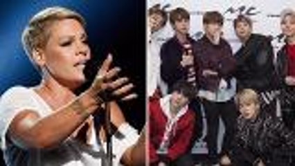 Tải video: Artist 100 Chart: P!nk Returns to No. 1, BTS Bounds to No. 4 | Billboard News