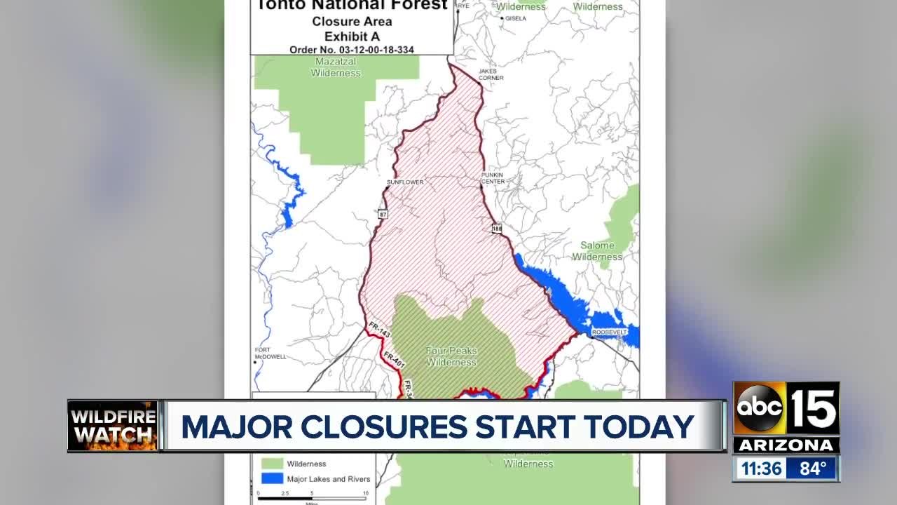 Major forest closures begin Wednesday