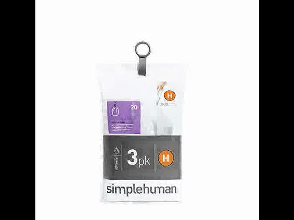 [- 60 (3 packs x 20) simplehuman CW0258 bin liners, code H (30-35 litres)  -]