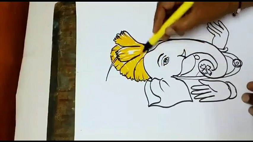 how to draw ganesha step by step