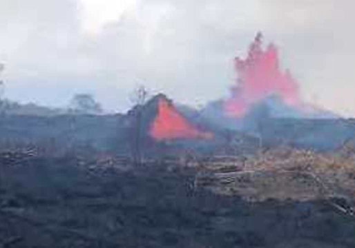 Lava Flowing in Lanipuna Gardens in Puna, Hawaii