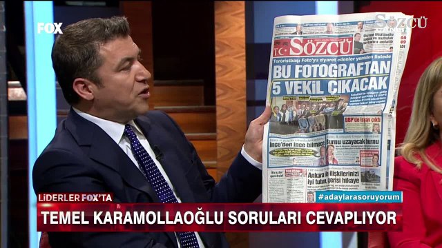 SÖZCÜ’nün bugünkü manşetini gösteren İsmail Küçükkaya, Karamollaoğlu’na FETÖ’nün siyasi ayağını sordu
