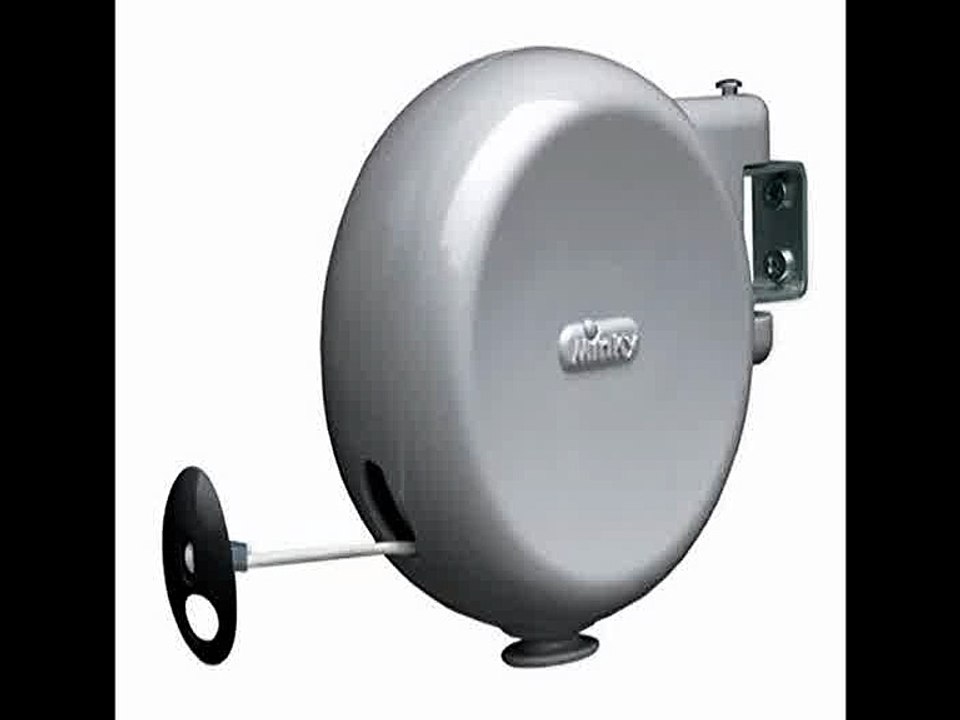 [- Minky Retractable Reel Washing Line, 30m of drying space  -]