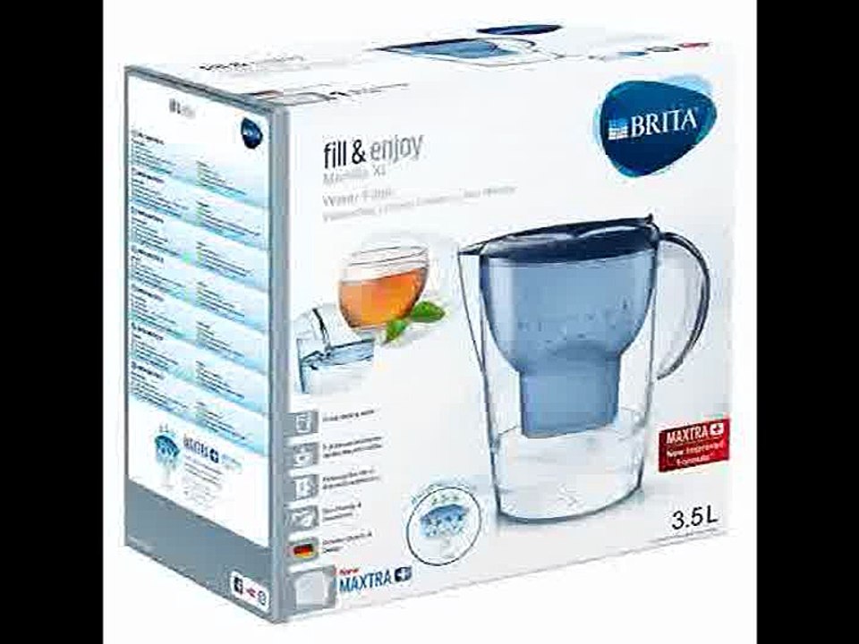 [- BRITA Marella XL Water Filter Jug and Cartridge+, Blue  -]
