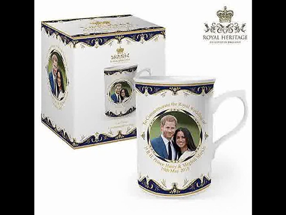[- Royal Heritage H.R.H Harry and Meghan Markle Wedding Commemorative Mug, Fine China, Multi-Colour