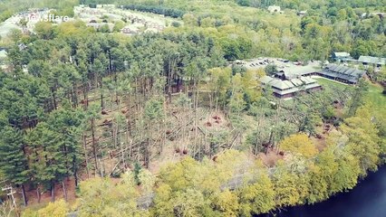 Aerial drone footage shows Connecticut storm damage