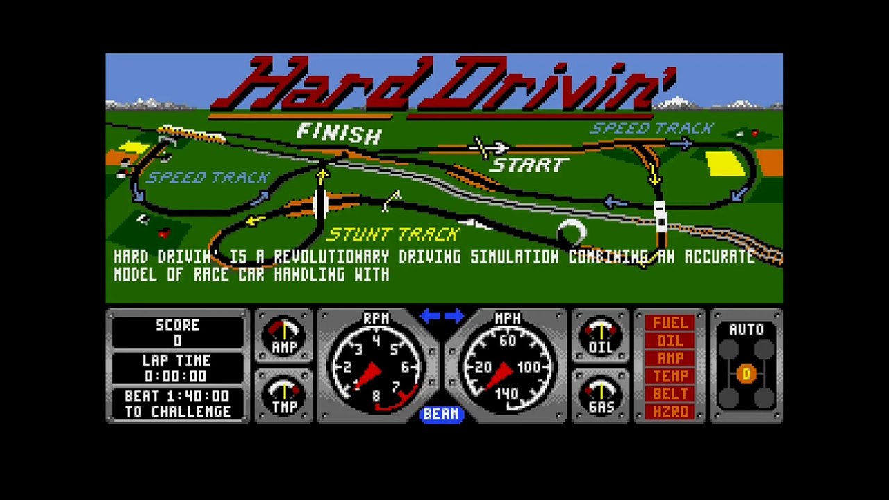 [Longplay] Hard Drivin' - Mega Drive/Genesis (1080p 60fps)