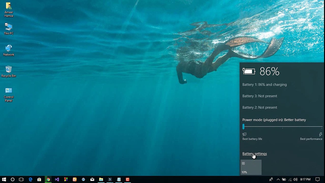 How to Increase or Decrease brightness on Window 10