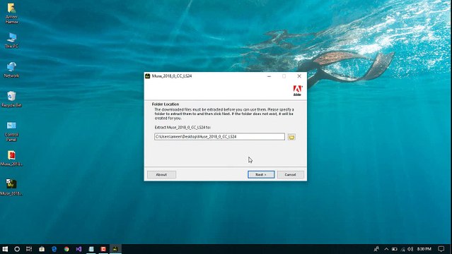 How to install Adobe Muse CC 2018 in Window 10 PC's