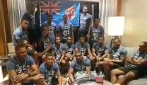 The Fiji Airways 7s team has sent a message from Hong Kong, to all those that suffered during the recent floods caused by Cyclone Josie.#TOSOVITI #GODBLESSFIJ
