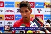 Edison Flores ya entrena con la selección