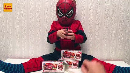 Человек Паук Открывает Яйца Киндер Сюрприз Тачки - Spider-Man Opening Cars Kinder Surprise Eggs