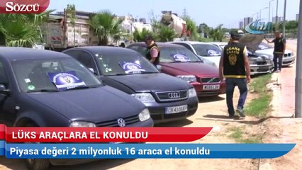 Yurtdışından getirilip, süresi dolan lüks araçlara el konuldu