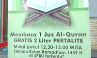 Mengaji 1 Juz di SPBU, Dapat 2 Liter Pertalite Gratis