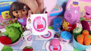 Peppa Pig Picnic Basket & Dora The Explorer Toy Review - Make Play Doh Food