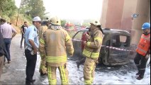 Ümraniye’de Otomobil Alev Alev Yandı; Mahallede Büyük Panik Yaşandı