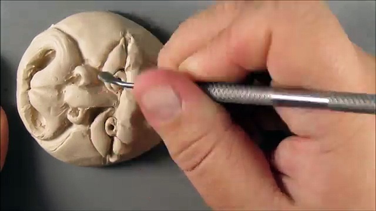 The Door Knocker (right one) - Labyrinth inspired polymer clay TUTORIAL