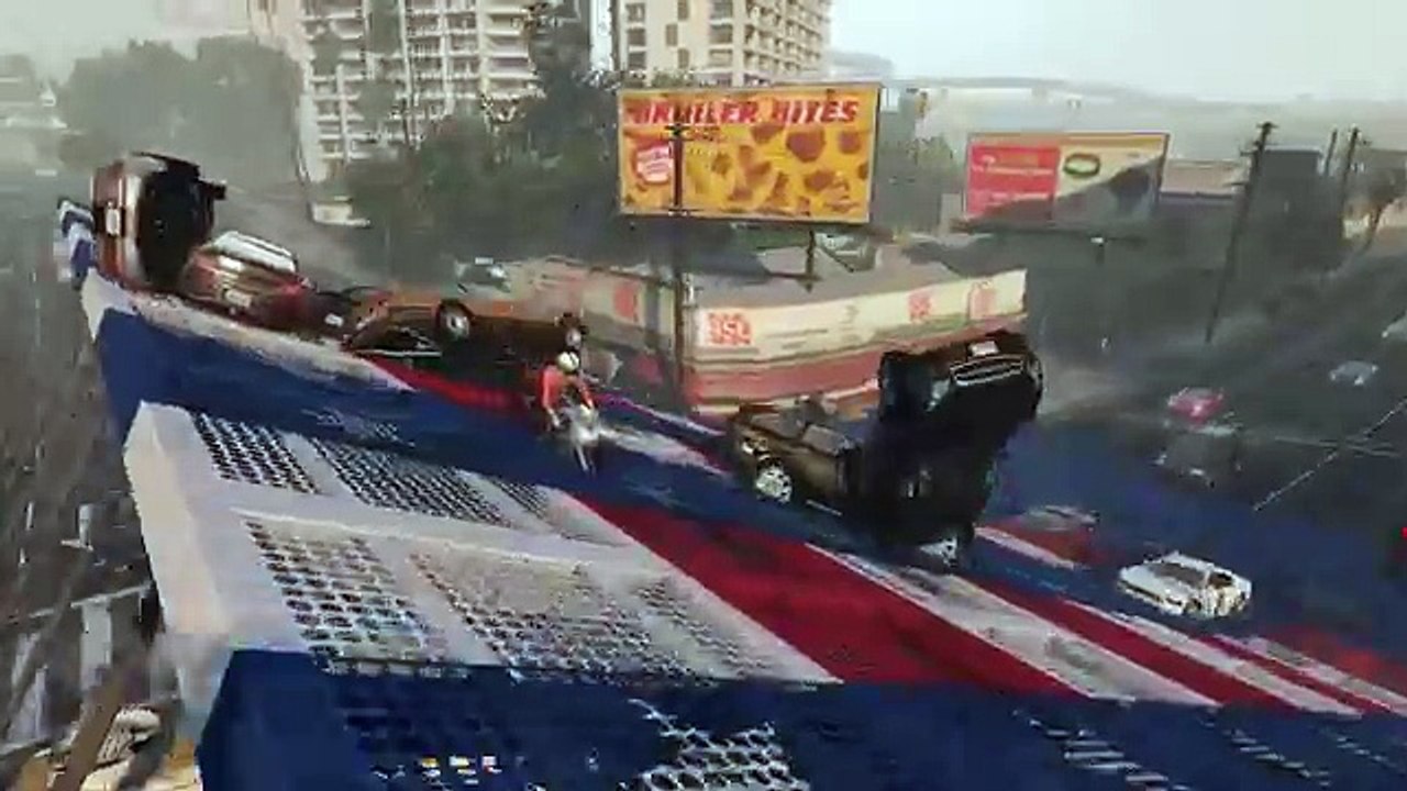 Gta 5 train GIANT RAMP on street & highway Part 3