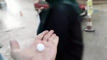 Manisa'da ceviz büyüklüğünde dolu yağdı