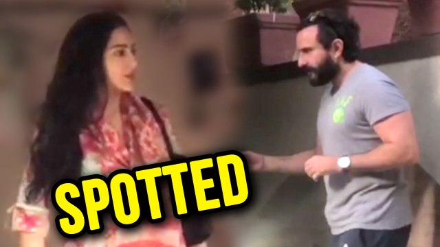SPOTTED Sara Ali Khan At Daddy Saif Ali Khan House In Bandra