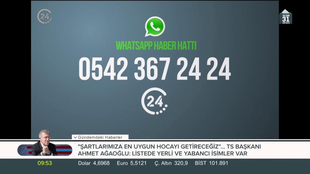 24 TV Whatsapp hattı → 0542 367 24 24