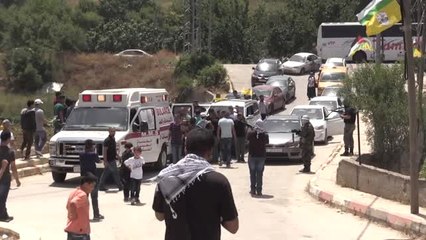 İsrail Askerlerince Öldürülen Filistinli Çocuğun Cenaze Töreni