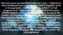 DIPLOMA COURSES IN IGNOU | FULL DETAIL | IN HINDI | 2018