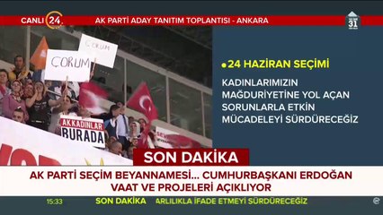AK Parti seçim beyannamesi açıklanıyor