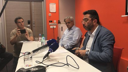 Maître Hervé Gerbi avec les parents de Maxime