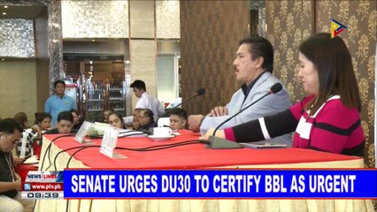 Senate urges #PresidentDuterte to certify BBL as urgent