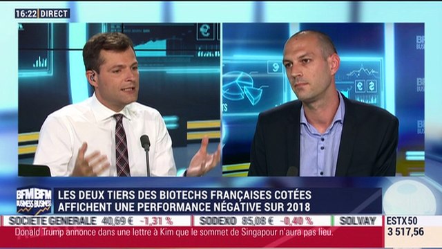 Le parcours de santé: les 2/3 des biotechs françaises cotées affichent une performance négative sur 2018 - 24/05