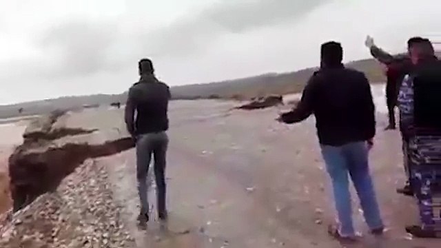 Man trying to cross the Collapsing road...!!!See what happened next...????