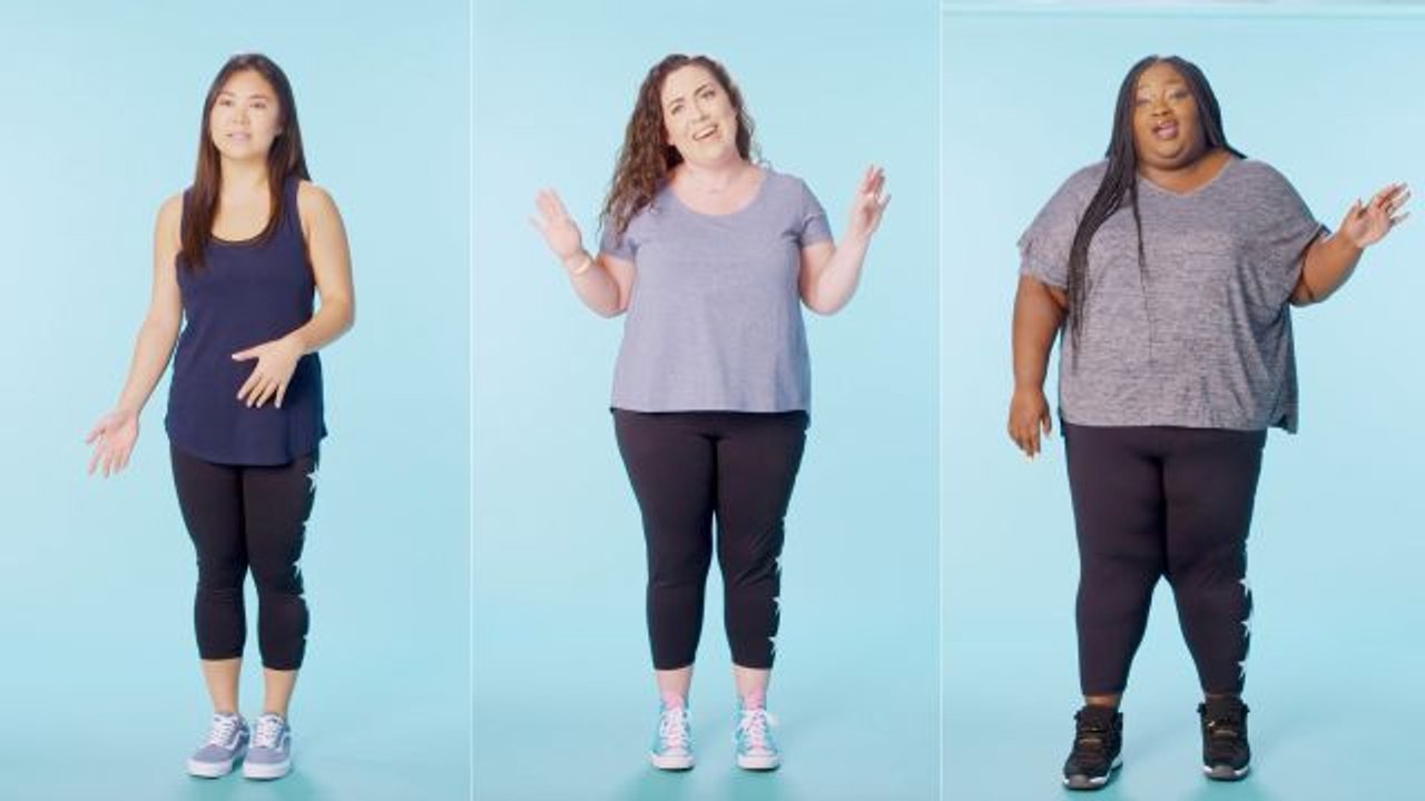 Women Sizes 0 Through 28 Try on the Same Leggings