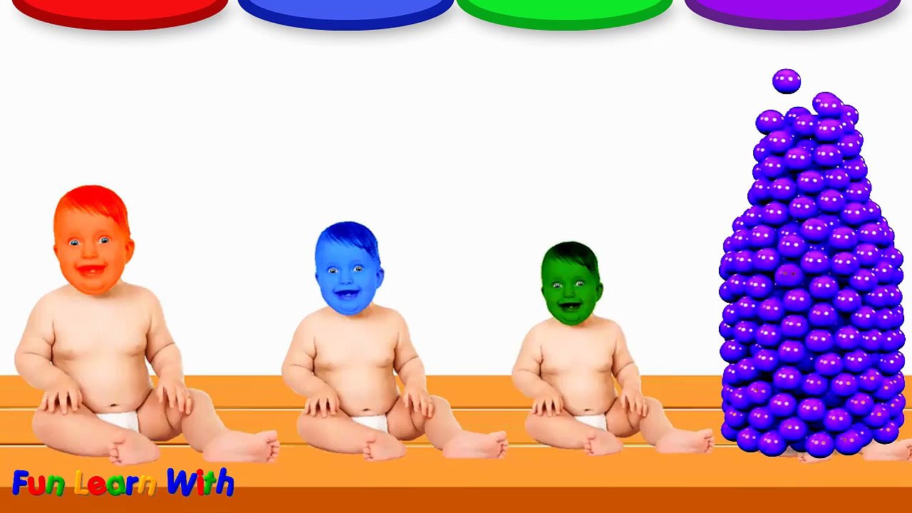 Learn colors with baby and truck carrying balls