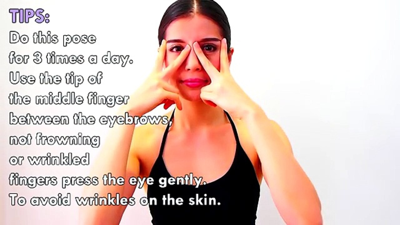 HOW TO 1. REDUCE UNDER EYE BAGS WITH FACE YOGA โยคะใบหน้า ลดถุงใต้ตา