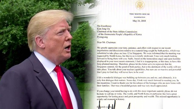 트럼프, 북미정상회담 전격 취소... 대북 압박 계속 / YTN