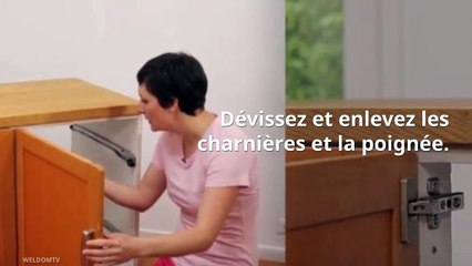 Quatre étapes  pour relooker un meuble de cuisine