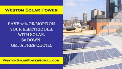 Affordable Solar Energy Weston FL - Weston Solar Energy Costs