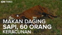Makan Daging Sapi, 60 Orang Keracunan