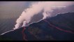 Kilauea lava streams into Pacific Ocean