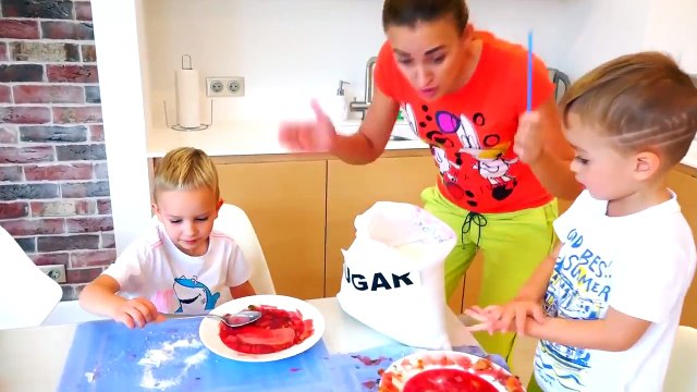 KIDS & GIANT SPIDER Johny Johny Yes Papa Learn Colors for Children & Nursery Rhymes Song