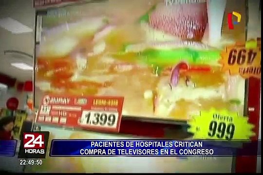 Pacientes de hospitales critican compra de televisores en el Congreso
