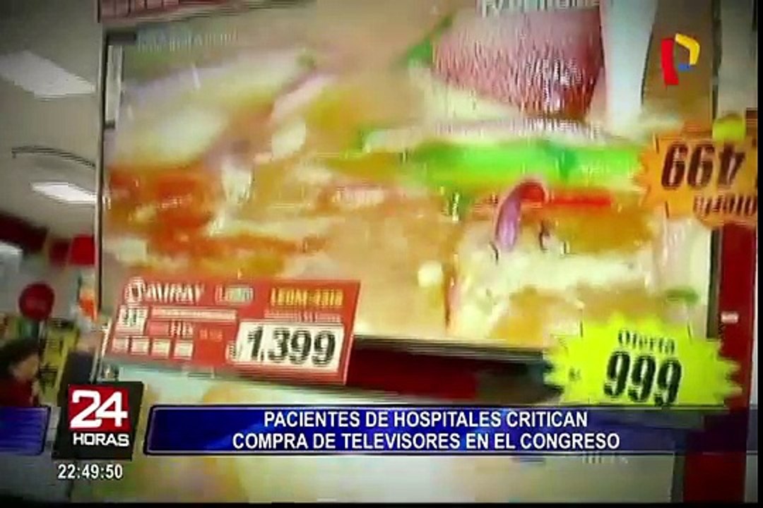 Pacientes de hospitales critican compra de televisores en el Congreso